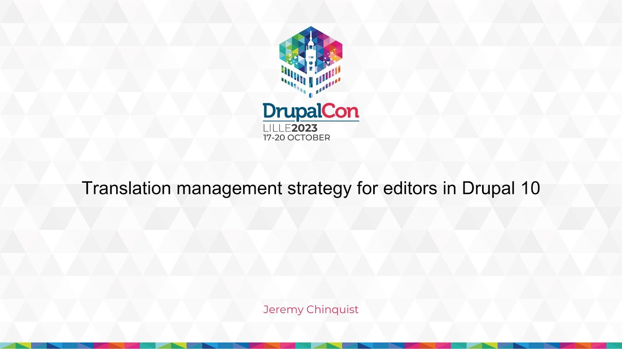 USERS & EDITORS - Translation management strategy for editors in Drupal 10