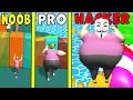 Noob vs Pro vs Hacker in Fat Pusher 3d v Noob vs Pro vs Hacker in Fat Pusher 3d v
