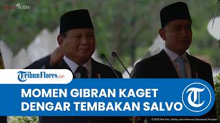 Tertangkap Kamera! Gibran Tampak Kaget Dengar Tembakan Salvo di Pemakaman Wapres Try Sutrisno