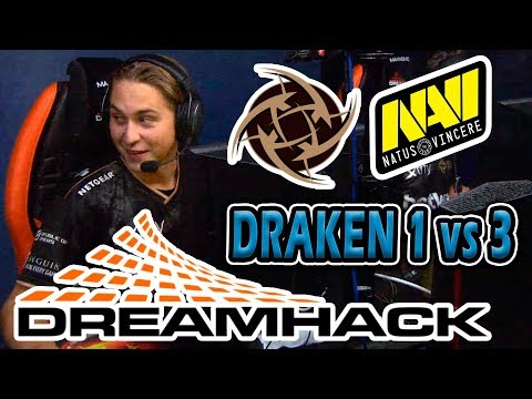 DRAKEN  CLUTCH 1 VS 3 / NIP vs NAVI  [ DreamHack Masters Malmö 2017 ] (MIRAGE)