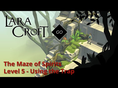 Lara Croft GO - Maze of Spirits 5 - Using the Trap Walkthrough