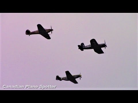 WWII Warbirds Performance! Corsair, Hurricane, and P-51 Mustang at Aero150