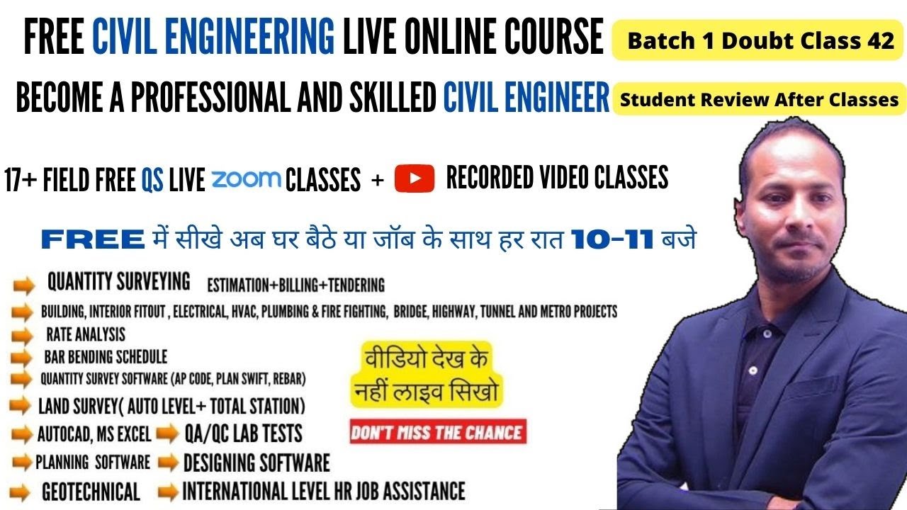 Civil Engineer Feedback After 42 Classes about A-Z Civil Engineering Live Online