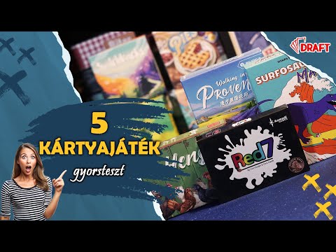5 kártyajáték gyorstesztje | Red 7, Walking in Provence, Surfosaurus MAX, Hens, Condottiere - :: DRAFT :: Társasjáték vlog