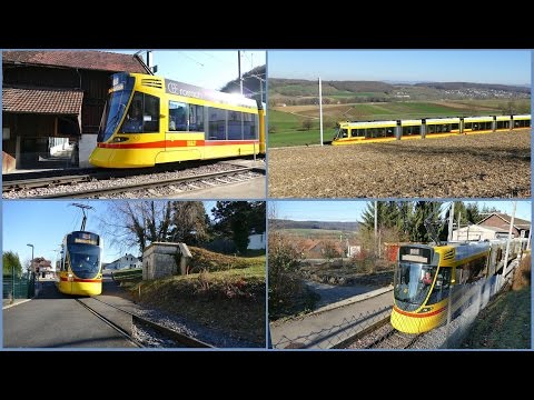 Tram 10 de la BLT entre Flüh et Rodersdorf
