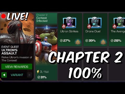Ultron's Assault: Variant (Hard Mode) Chapter 2 100% Push Part 1 - Marvel Contest Of Champions