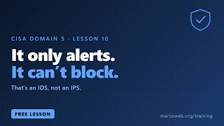 It Only Alerts, It Can't Block | CISA Domain 5 Lesson 10