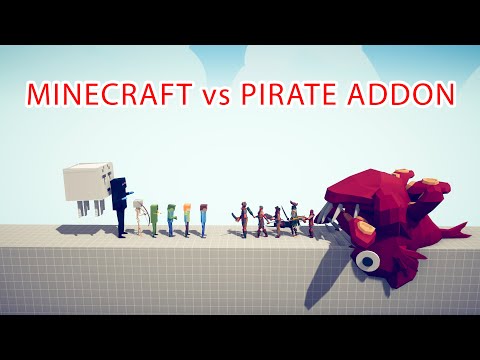 MINECRAFT Team vs PIRATE ADDON Team - Totally Accurate Battle Simulator TABS