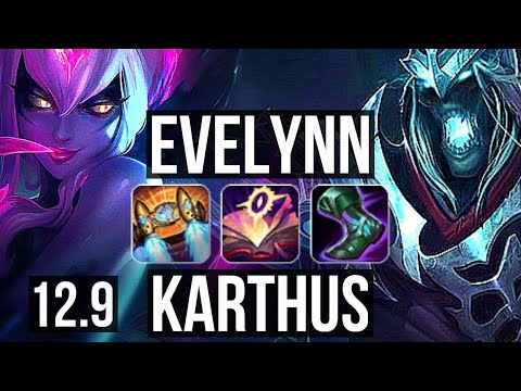 EVELYNN vs KARTHUS (JNG) | 19/2/8, Rank 6 Eve, Legendary, 600+ games | EUW Challenger | 12.9