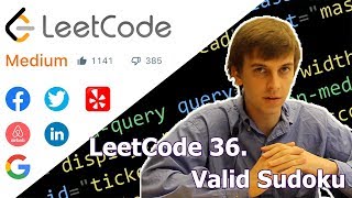 YouTube video 'LeetCode 36. Valid Sudoku (Algorithm Explained)'