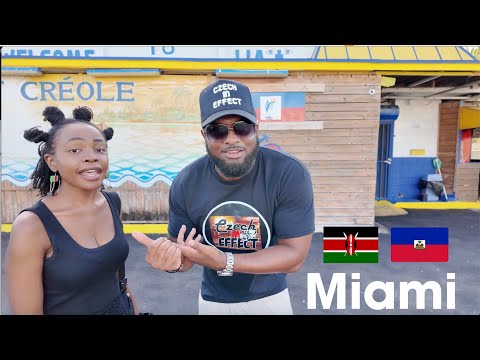 African girl goes to the real little Haiti Miami -