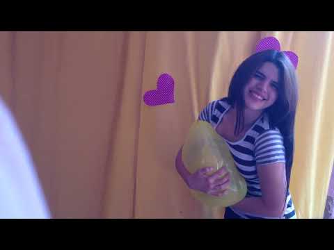 Pretty balloons squeezing