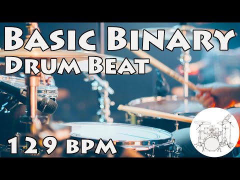 Play along drums - Binary 129 bpm // Batería Para Tocar - Binario 129 bpm