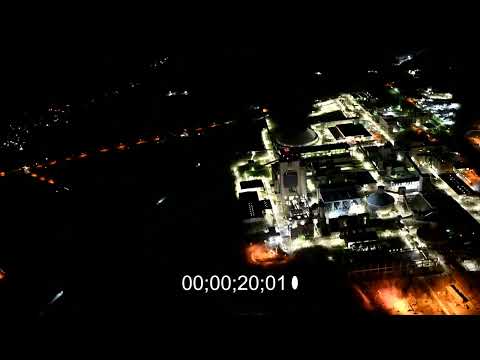 Nachtluftvideo Zementwerk Rüdersdorf im Bundesland Brandenburg