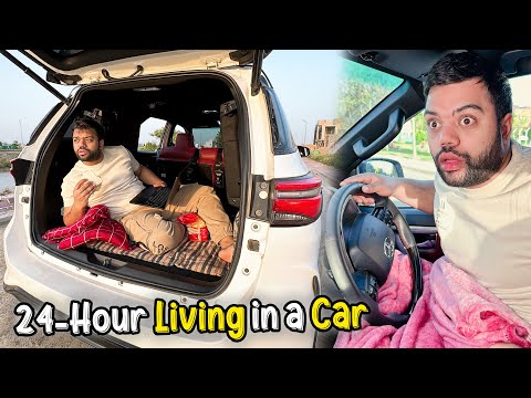 Living In A Car For 24 Hours Challenge 🚗😱