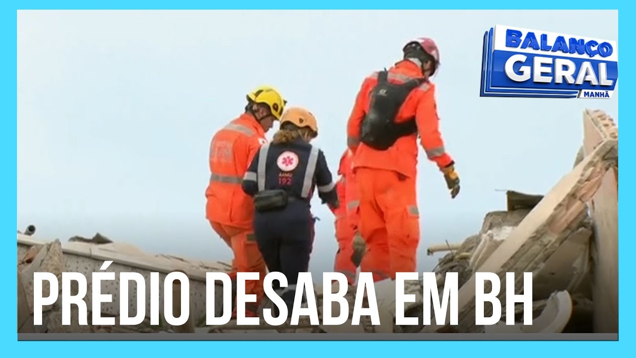 Prédio de cinco andares desaba em Belo Horizonte e deixa uma pessoa morta (MG)