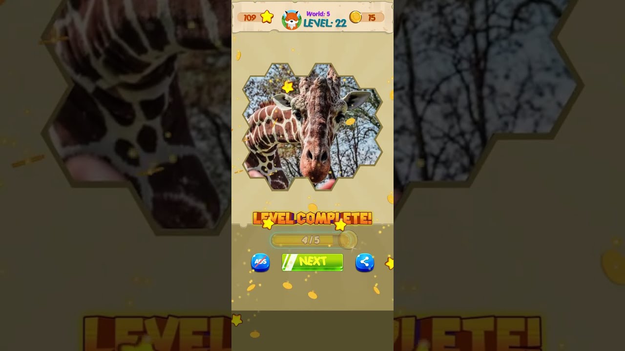 Jigsaw hexa block cute animal