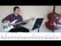 "Route 66" - Ray Brown Bass Transcription with On-Screen Music Notation - Electric Bass Version