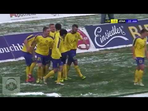 1  FC Lokomotive Leipzig gegen SV Schott Jena +Interviews