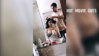 Hot actresses boobs pressing by makeup man compila