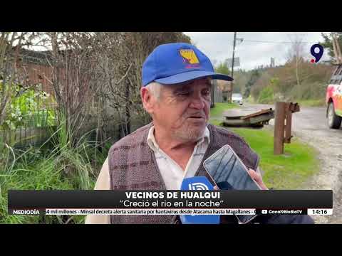 Declaran alerta roja en Hualqui por desborde de estero y monitorean nuevo sistema frontal