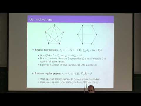 Chris Joyner | Spectral statistics of Bernoulli matrix ensembles - a random walk approach