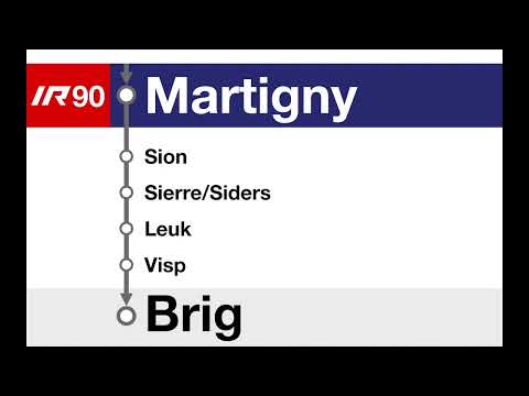 annonce CFF / SBB Ansage • IR90 • Martigny (SnowDosto) inkl. Begrüssung nach Brig