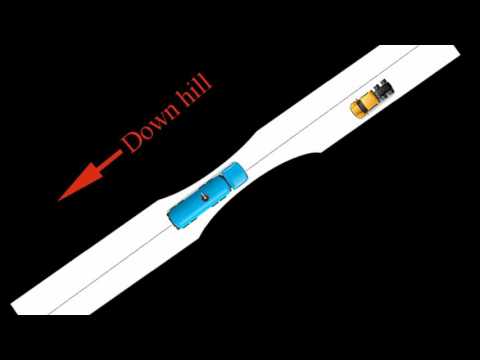 Who give way on a steep gradient