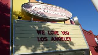Quentin Tarantino's New Beverly Cinema Theatre We Love You LA Marquee LA CA USA January 14, 2025