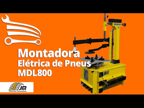 Montadora Elétrica de Pneus de 1140mm + Braço Pneumático Triplo 220V - Vídeo