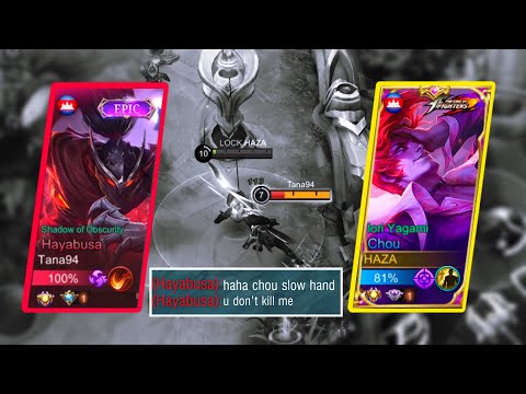 HAZA VS HAYABUSA FREESTYLE WHO WIN?? CHOU GAMEPLAY - MLBB