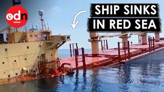 Watch UK Cargo Ship &#39;Rubymar&#39; Sinking in Red Sea After Houthi Attack