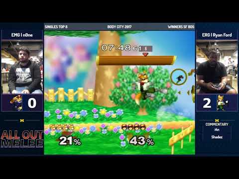 Body City 2017 - EMG | n0ne (Captain Falcon) vs ERG | Ryan Ford (Fox) - SSBM WSF