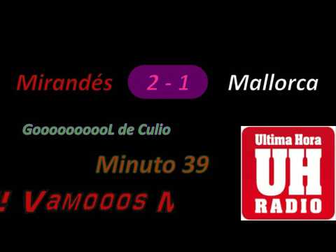 [solo audio] GoooL del Mallorca ante el Mirandes gol de Culio [mirandes 2-1 Mallorca]