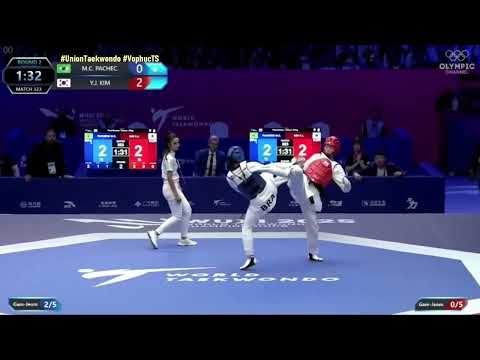 Maria Clara Pacheco (BRA) Yu-jin Kim (KOR) 2025 Wuxi World Taekwondo Championships 57 kg Final