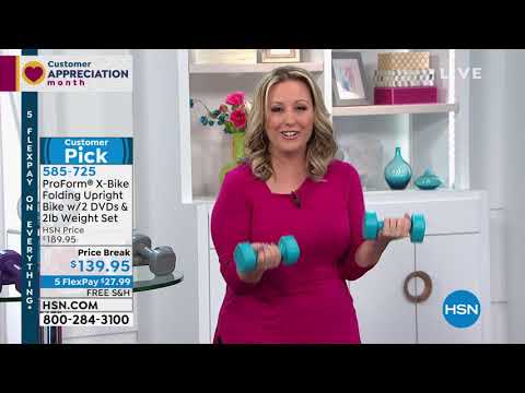 ProForm XBike mit 2 Pfund Gewichtssatz, 2 Trainings-DVDs