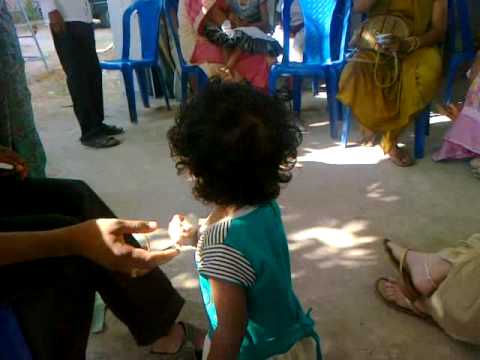 My niece Anika (1.5 years old) eating and feeding the Ice cream to others
