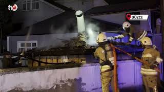 Düzce’de Rüzgarın Etkisi İle Çıkan Yangın Büyümeden Söndürüldü