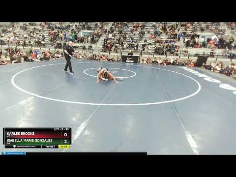 53 Lbs Round 2 - Karlee Brooks, AZ Vs Isabella Marie Gonzales, CA 1523