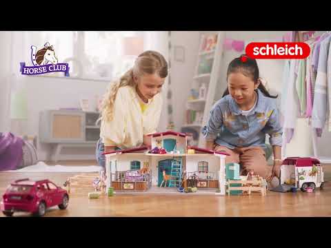 SCHLEICH HORSE CLUB Nuotykis keliaujant automobiliu su priekaba arkliams video