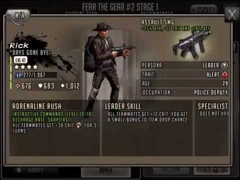Walking Dead : Road to Survival - FEAR THE GEAR #2 - STAGE 1 - WALKER WACKERS!!!