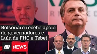 Salles, Motta e Schelp comentam apoios recebidos por Bolsonaro e Lula