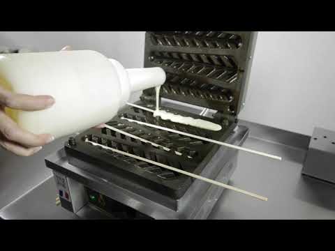 Gaufrier professionnel électrique GES 40 - pour cornets de glace avec plaques en fonte brute_1