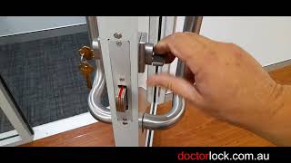 How to install a deadbolt deadlock to a steel Aluminum door.
