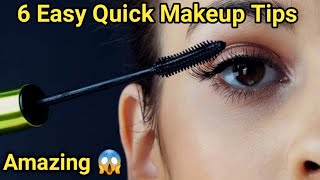 Simple Quick Face Makeup Tips At Home /6 Makeup Tips !