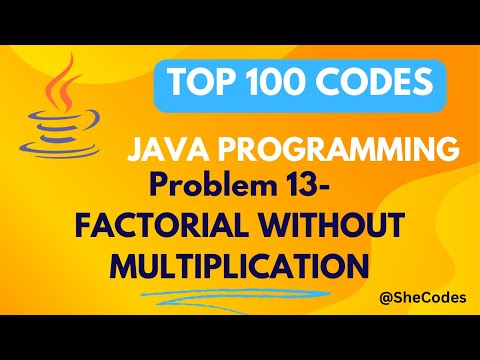 Factorial Without Multiplication Problem 13 Java Tutorial Programming Top 100 Codes