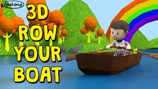 Row Row Row Your Boat 3D - Nursery Rhymes For Kids