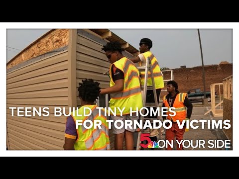 Teens build tiny homes for tornado victims in north St. Louis