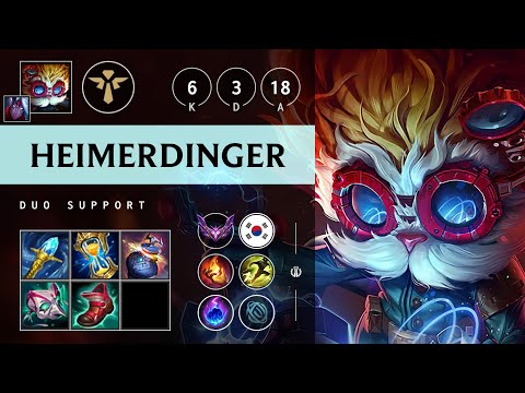 Heimerdinger Support vs Nautilus - KR Master Patch 25.18