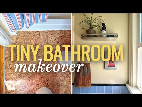 18 SQ FT Builder-Grade Bathroom Makeover ✨🛀  EASY DIY Renter Friendly Ideas!